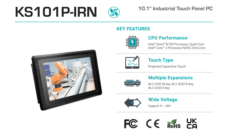 KS101P-IRN | 10"1 Industrial Touch Panel PC